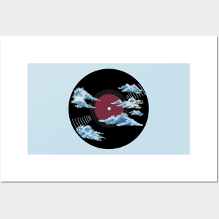 Vinyl Record - Blue clouds Posters and Art